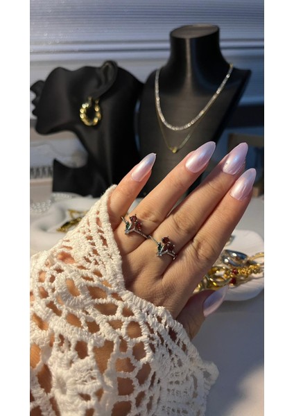 Ayarlanabilen Vişneli Yüzük