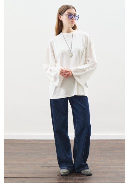 Çıtçıt Ayarlamalı Tshırt Ekru fiyatları