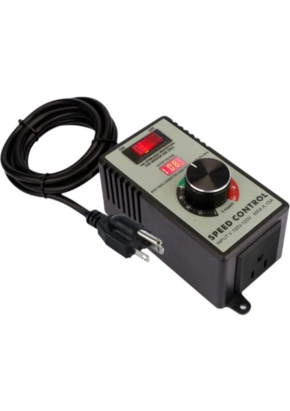 Hız Regülatörü Hız Ayarlayıcı 100V-120V Taşınabilir Hafif Değişken LED Ekran Hız Kontrol Cihazı Fan Hız Ayarı (Yurt Dışından)