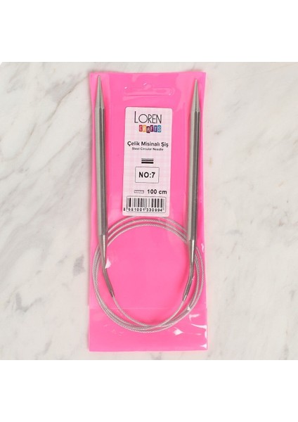 Loren Crafts 7 mm Çelik Misinalı Şiş 100 cm fiyatları