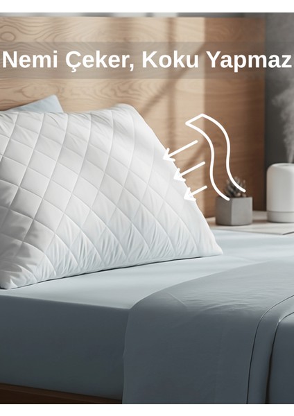 2'li 800 gr Klimalı Mikrofiber Kapitone Yastık Yumuşak Antialerjik Makinede Yıkanabilir Pürüzsüz 50X70CM modelleri