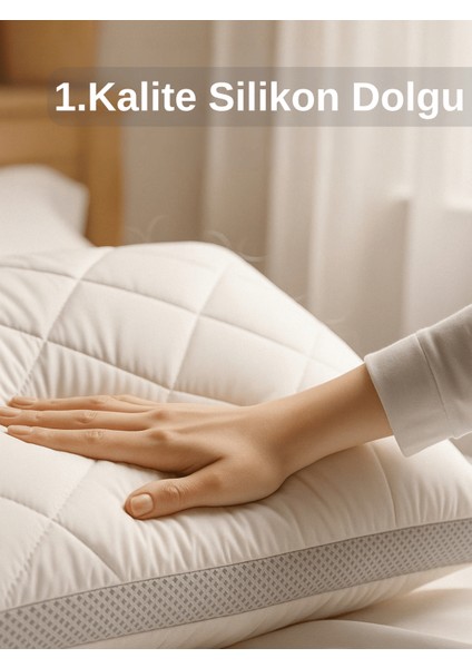 2'li 800 gr Klimalı Mikrofiber Kapitone Yastık Yumuşak Antialerjik Makinede Yıkanabilir Pürüzsüz 50X70CM fırsatları