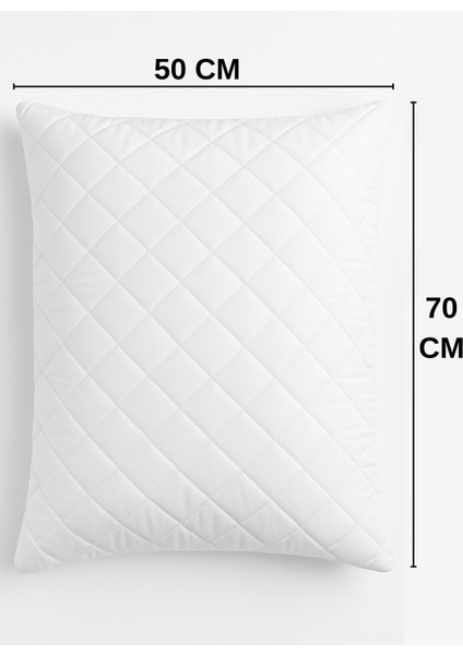 2'li 800 gr Klimalı Mikrofiber Kapitone Yastık Yumuşak Antialerjik Makinede Yıkanabilir Pürüzsüz 50X70CM indirimleri