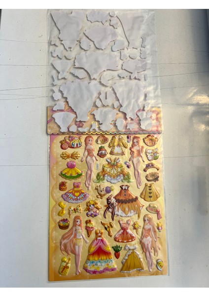 Sticker Prenses Elbise Giydirme Etkinlik Oyunu 2 Kartela Birden MODEL16 fiyatları