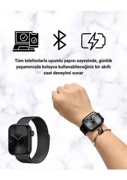 Sq-16 Mini Series 10 Akıllı Saat – 3 Kordon + Hediye Bileklik modelleri