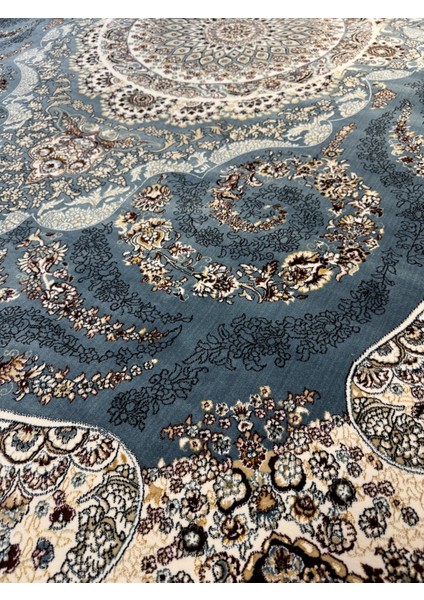 Historia 12038B Milyon Point Üst Kalite Mavi Göbekli Klasik Iran Halısı Avangard Salon Halısı Modern