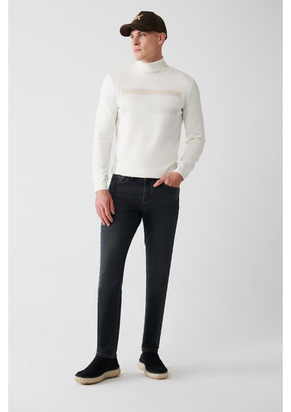 Erkek Antrasit Eskitme Yıkamalı Pantolon A32Y3506