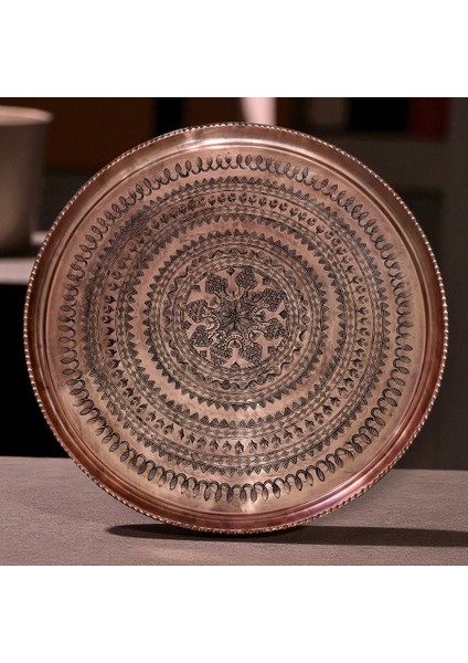 62 cm El Işlemeli Otantik Desenli Kalın Urfa Bakır Tepsi - BAKIR-TPS454 indirimleri