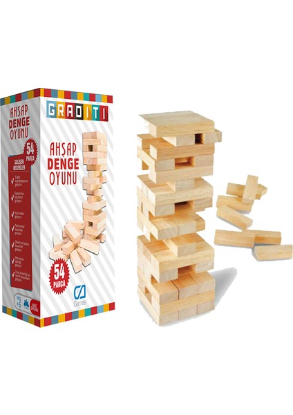 4 Adet Graditi-Ahşap Denge Oyunu-Küçük Boy CA10008 fiyatları
