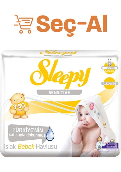 Sensitive Islak Havlu 3 x 50'li 2 Adet