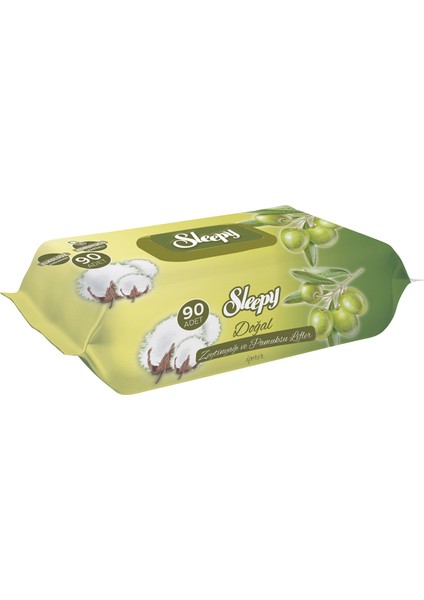 Doğal Zeytinyağlı Islak Havlu 90'lı 2 Adet