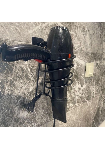 Kendiliğinden Yapışkanlı Siyah Paslanmaz Metal Fön Makinesi Askısı Saç Kurutma Makinesi Tutacağı (5067) modelleri
