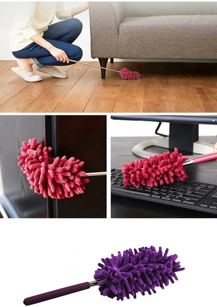 2 Li Set Mikrofiber Teleskobik Toz Alma -Antistatik Toz Püskülü Duster (K95) fırsatları