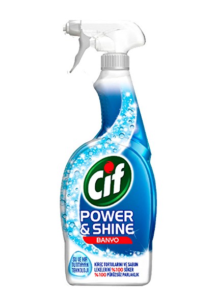 3 Adet Cif Power Shine Yüzey Temizleyici Sprey 750 ml Banyo