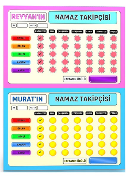 Namaz Takipçisi Ikili (2 Namaz Çizelgesi)