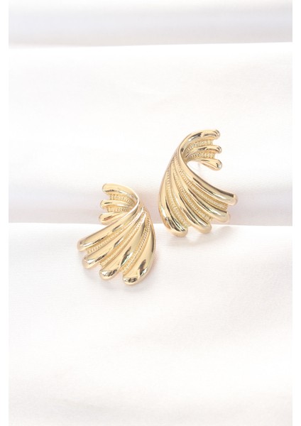 Hediye Takı için Kadın Küpe Sarı Pirinç Tasarım Stil