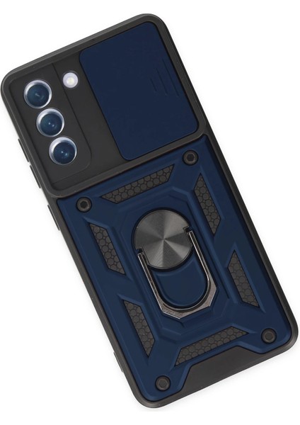 Rdbydn Newface Samsung Galaxy S21 Fe Kılıf Pars Lens Yüzüklü Silikon - Lacivert modelleri