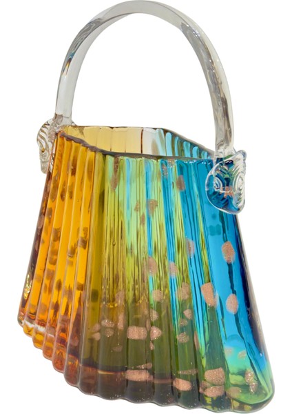 Turuncu & Mavi Cam Çanta Vazo fiyatları