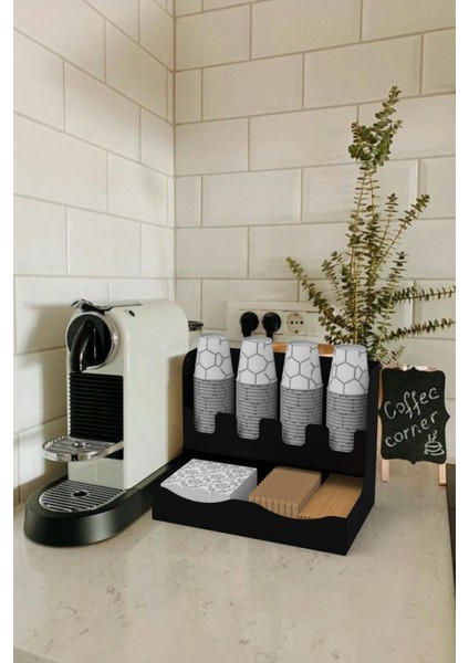 Karton Bardaklık Karton Bardak Standı Bardak Şeker Karıştırıcı/organizer Raf Tüm Bardaklarla Uyumlu fırsatları