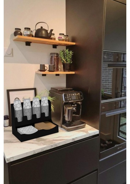 Karton Bardaklık Karton Bardak Standı Bardak Şeker Karıştırıcı/organizer Raf Tüm Bardaklarla Uyumlu