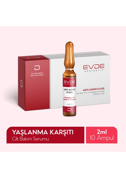 Anti Aging Fluid | Yaşlanma Karşıtıcı Cilt Bakım Serumu 2ml x 10 Ampul