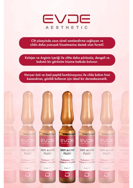 Anti Aging Fluid | Yaşlanma Karşıtıcı Cilt Bakım Serumu 2ml x 10 Ampul fiyatları