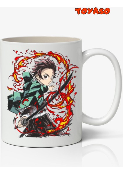 Tanjiro Kamado Demon Slayer Iblis Keser Anime Beyaz Kupa Bardak Sevgiliye Arkadaşa Hediye