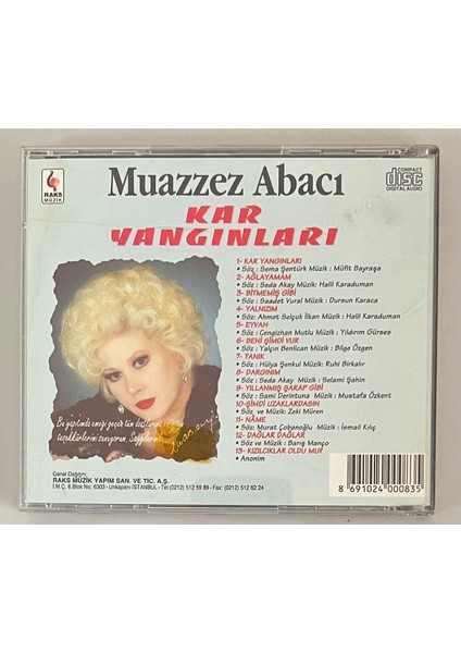 Muazzez Abacı Kar Yangınları CD (Orijinal 1994 Dönem Baskı Cd) fiyatları