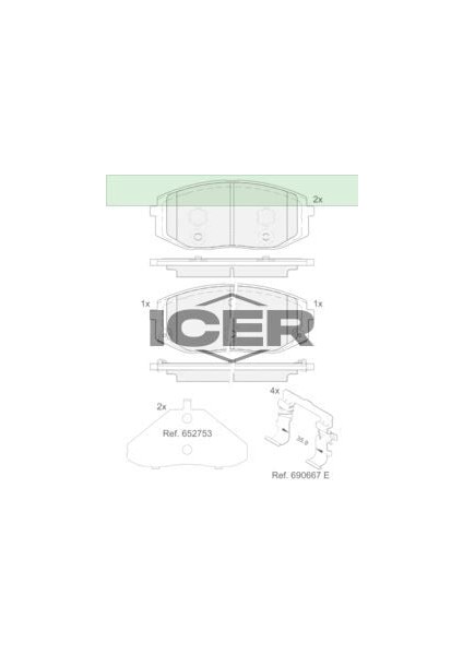 Fren Balata On Ikazlı Opel Frontera A 2.3 Td 1992-1998 / Frontera A 2.4i 1992-1998 58101CGA00