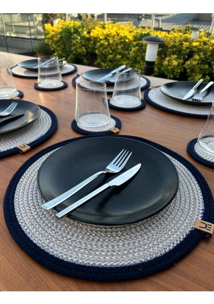 Tekstil Hasır Görünümlü 12’li Sofra Seti – Supla ve Bardak Altlığı Takımı indirimleri