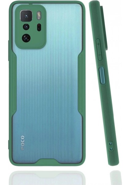 Xiaomi Poco X3 Gt Kılıf Platin Silikon - Yeşil (K95)
