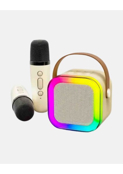 bulurum bluetooth karaoke hoparlör renkli led ışıklı ve typec şarjlı fiyatları