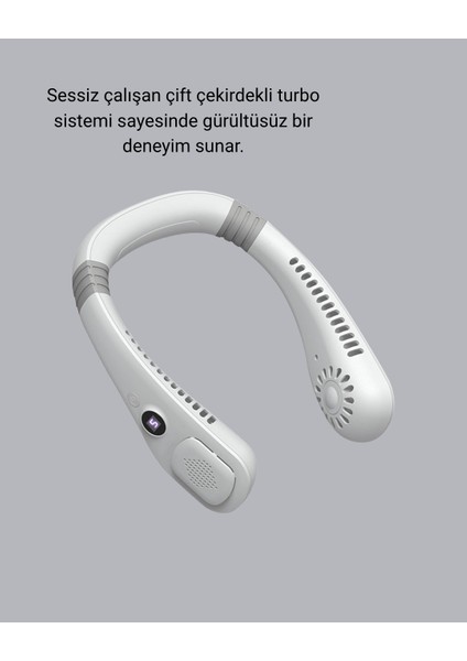 bulurum kablosuz giyilebilir boyun fanı çift motorlu ve 5 kademeli hız kontrolü modelleri