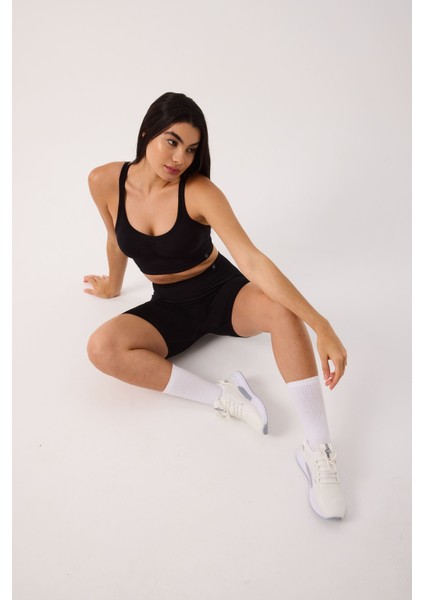 Sally Yüksek Bel Esnek ve Toparlayıcı Seamless Spor Şort modelleri