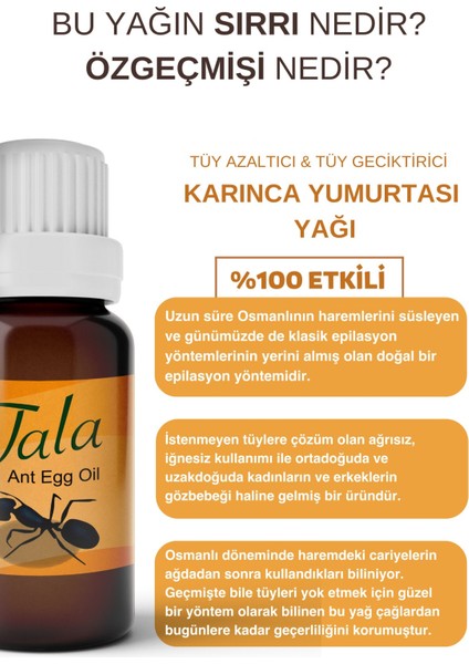 Karınca Yumurtası Yağı Tüy Azaltıcı Tüy İnceltici Tüy Dökücü 20 Ml modelleri