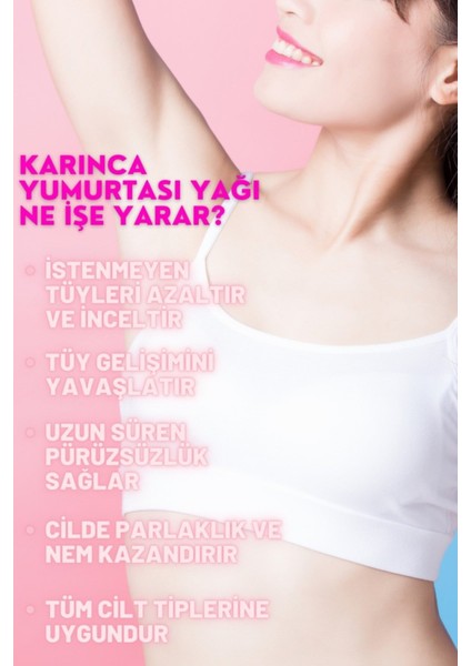 Karınca Yumurtası Yağı Tüy Azaltıcı Tüy İnceltici Tüy Dökücü 20 Ml