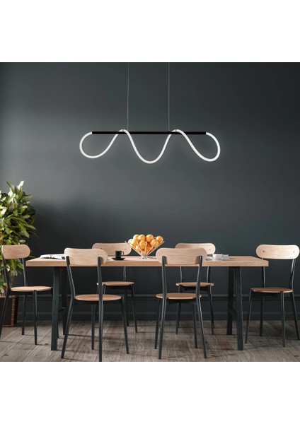 Ledli Yumuşak Boru Yemek Masası Avizesi