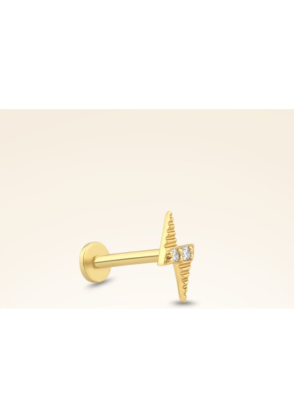0,01 Karat Pırlanta Taşlı Şimşek Piercing fiyatları