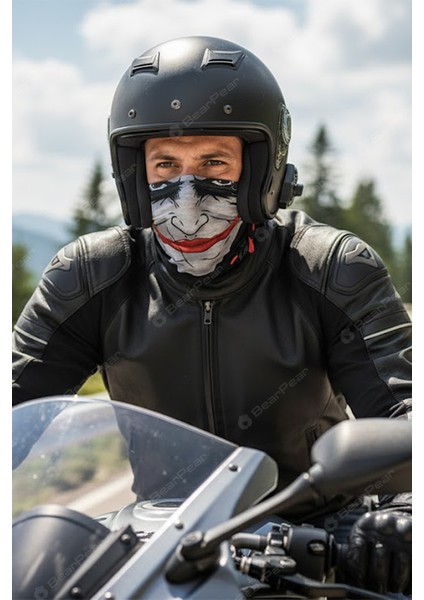 Joker Desenli Buff - Yüz Maskesi / Boyunluk / Bandana Çok Amaçlı Unisex