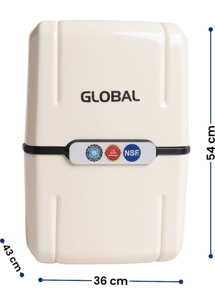 Mega Su Arıtma Seti-Yedek Filtre Seti HEDIYELI-80GPD 5 Filtreli Ro Sistem-8 Lt Tank-Beyaz indirimleri