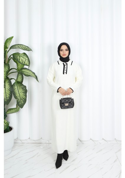 Polo Yaka Triko Elbise