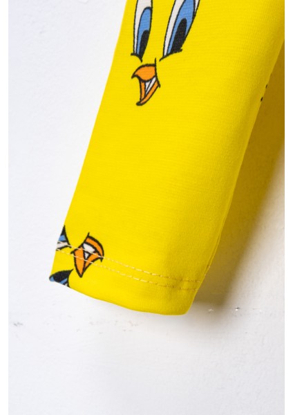 Kız Çocuk Civciv Desenli Pijama Takımı - Uyku Bandı Hediyeli fırsatları