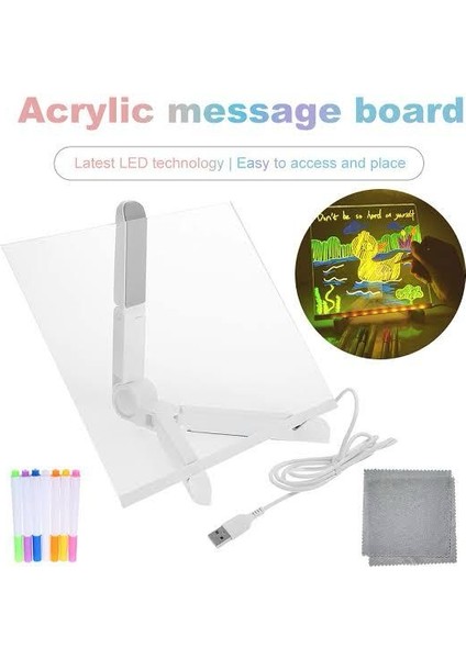 LED Akıllı Akrilik Mesaj Tahtası – Şeffaf ve Renkli Yazı Tahtası indirimleri