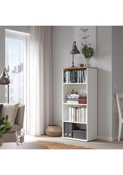 Skruvby Kitaplık Beyaz 60 x 140 cm modelleri
