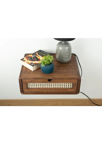 Ahşap Rattan Detay Duvara Monte Modern Komodin fiyatları