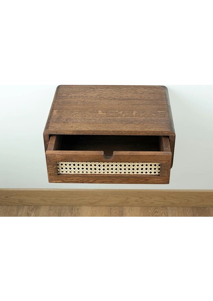 Ahşap Rattan Detay Duvara Monte Modern Komodin modelleri