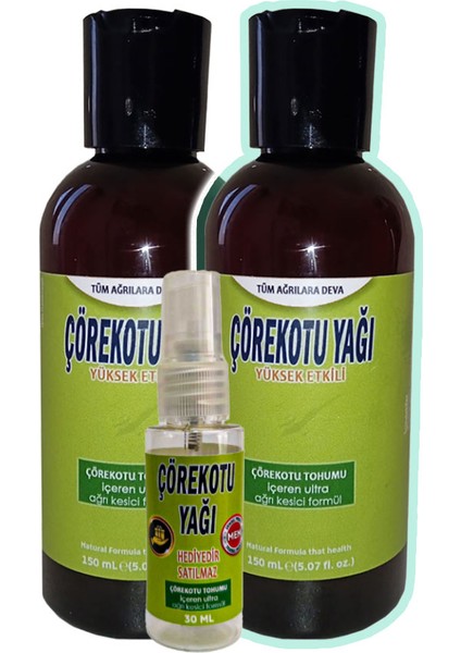 Çörek Otu Yağı 2 Adet 150 ml Teskin Masaj Yağı + Çörek Otu Yağı Teskin Yağı 30 ml