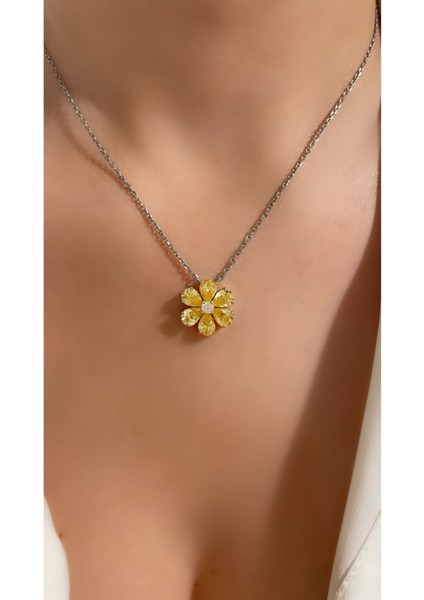 Ithal Yüksek Kalite Sarı Çiçek Kolye fırsatları