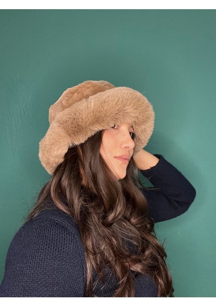 Kürk Kenarlı Yumuşak Bucket Kışlık Şapka modelleri