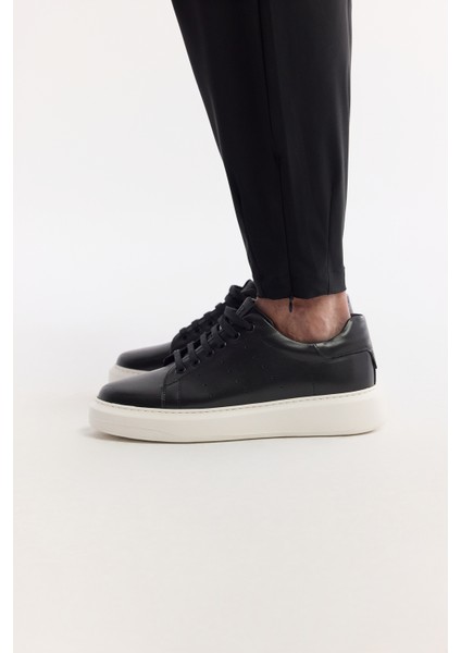 Erkek Siyah %100 Deri Esnek Taban Hafif Casual Ayakkabı B008000 indirimleri